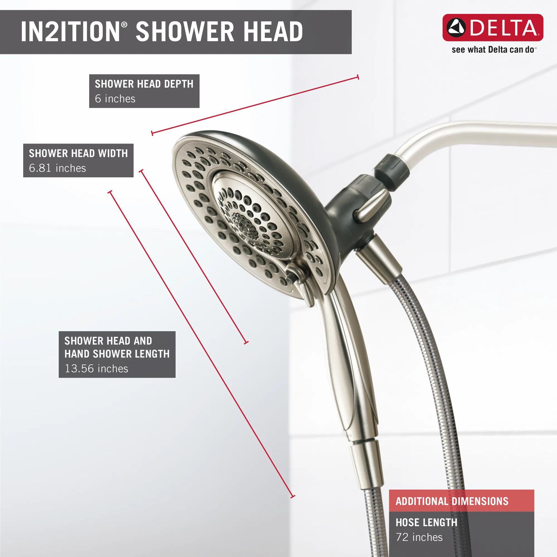In2ition&reg; 5-Setting Two-in-One Shower