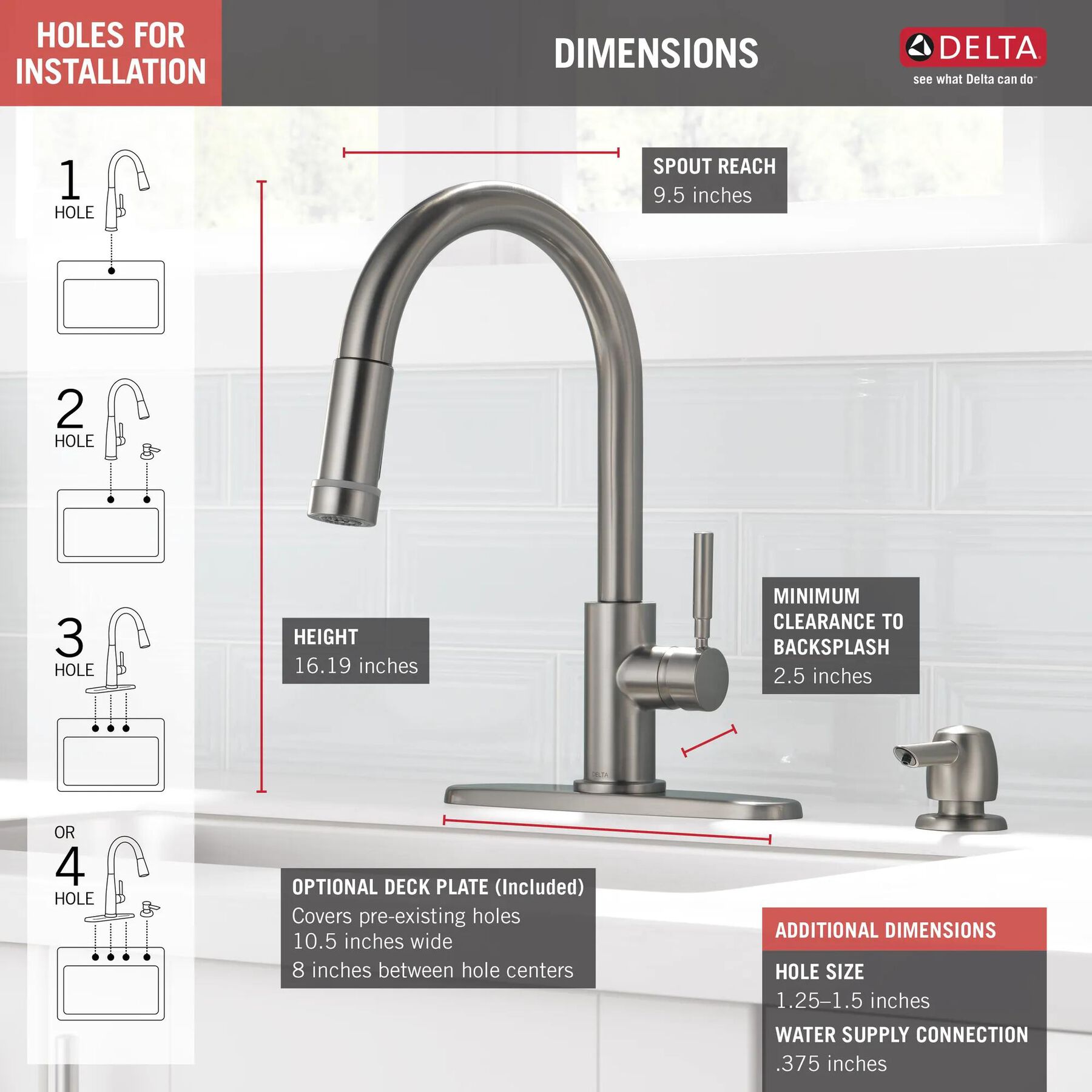 Single Handle Pull-Down Kitchen Faucet