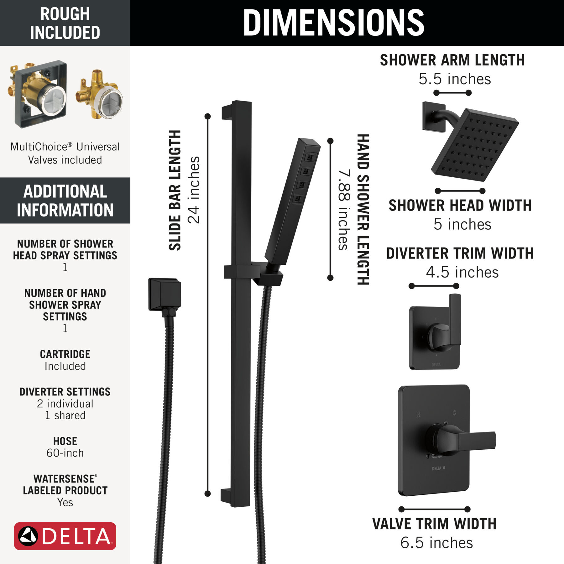 3-Setting Custom Shower Bundle - 14 Series