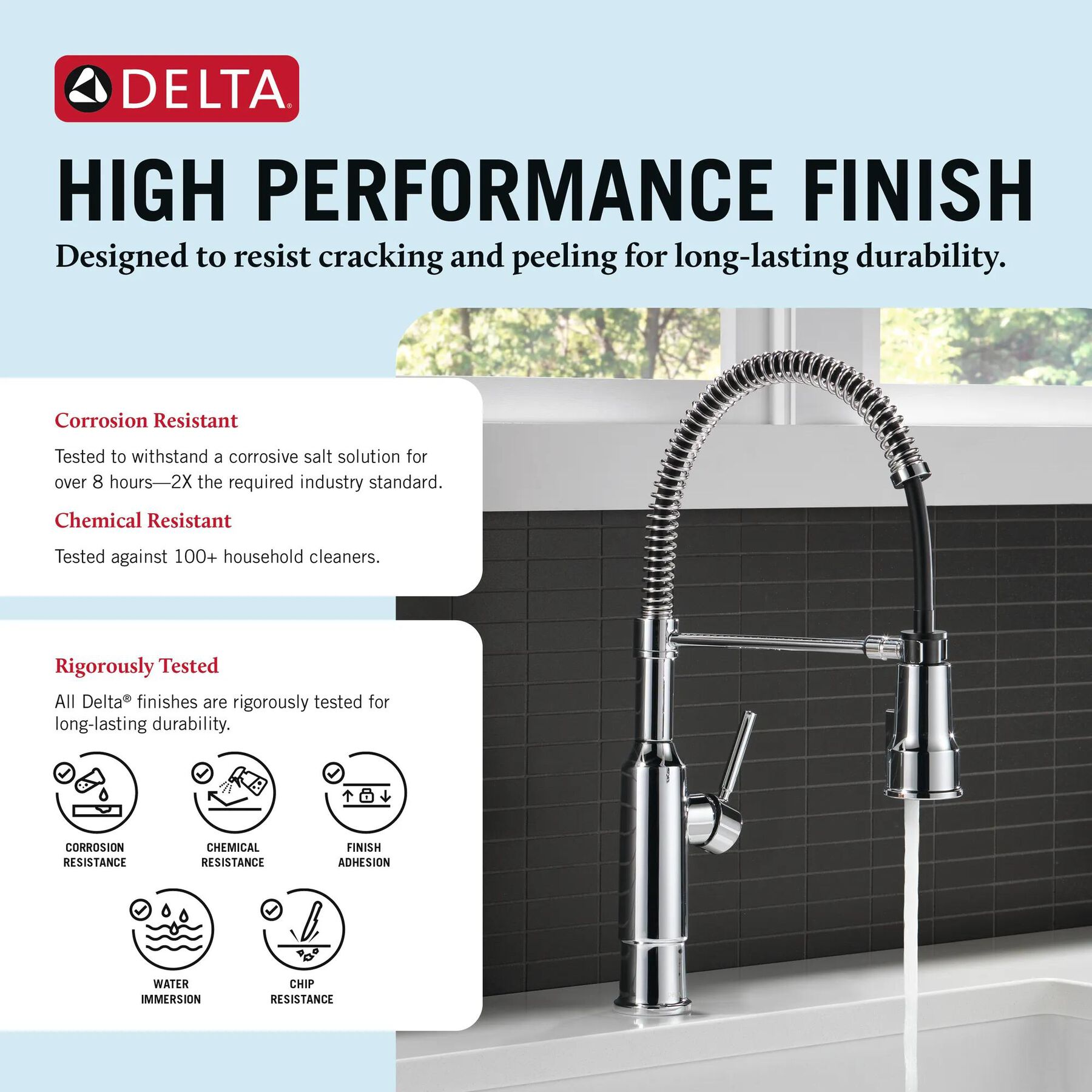 Single-Handle Pull-Down Spring Kitchen Faucet