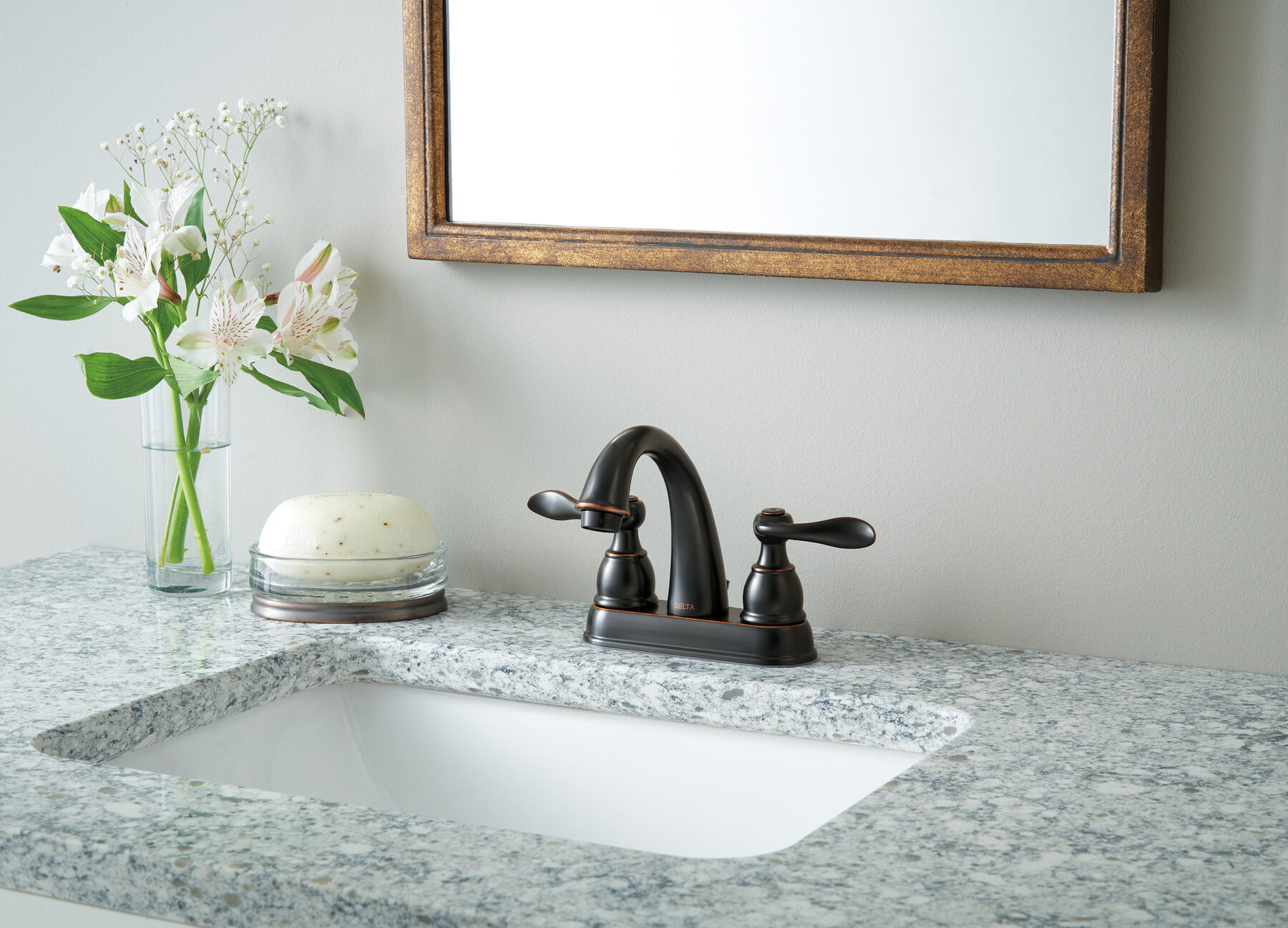 Two Handle Centerset Bathroom Faucet