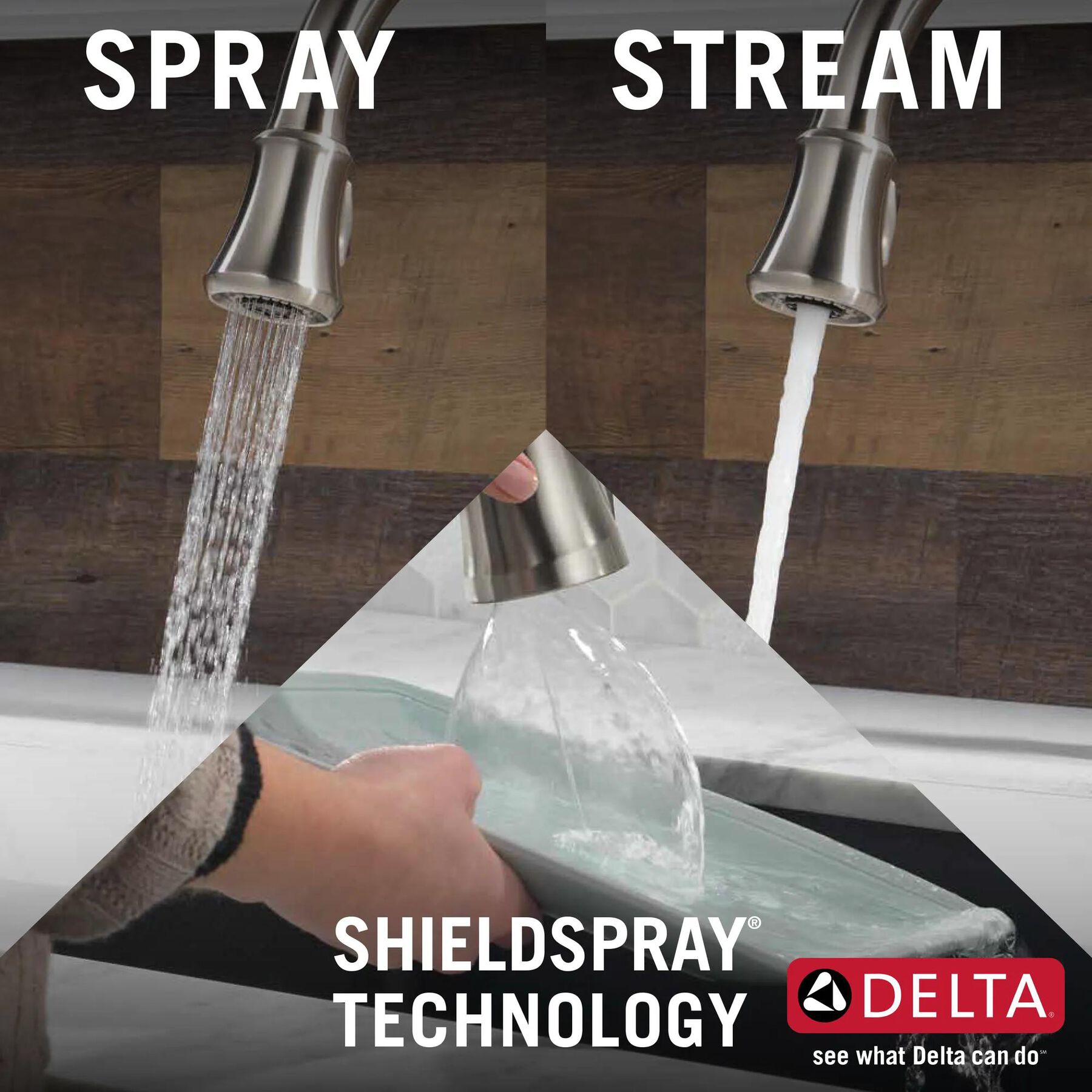 Single Handle Pull-Down Kitchen Faucet with Soap Dispenser and ShieldSpray Technology (Recertified)