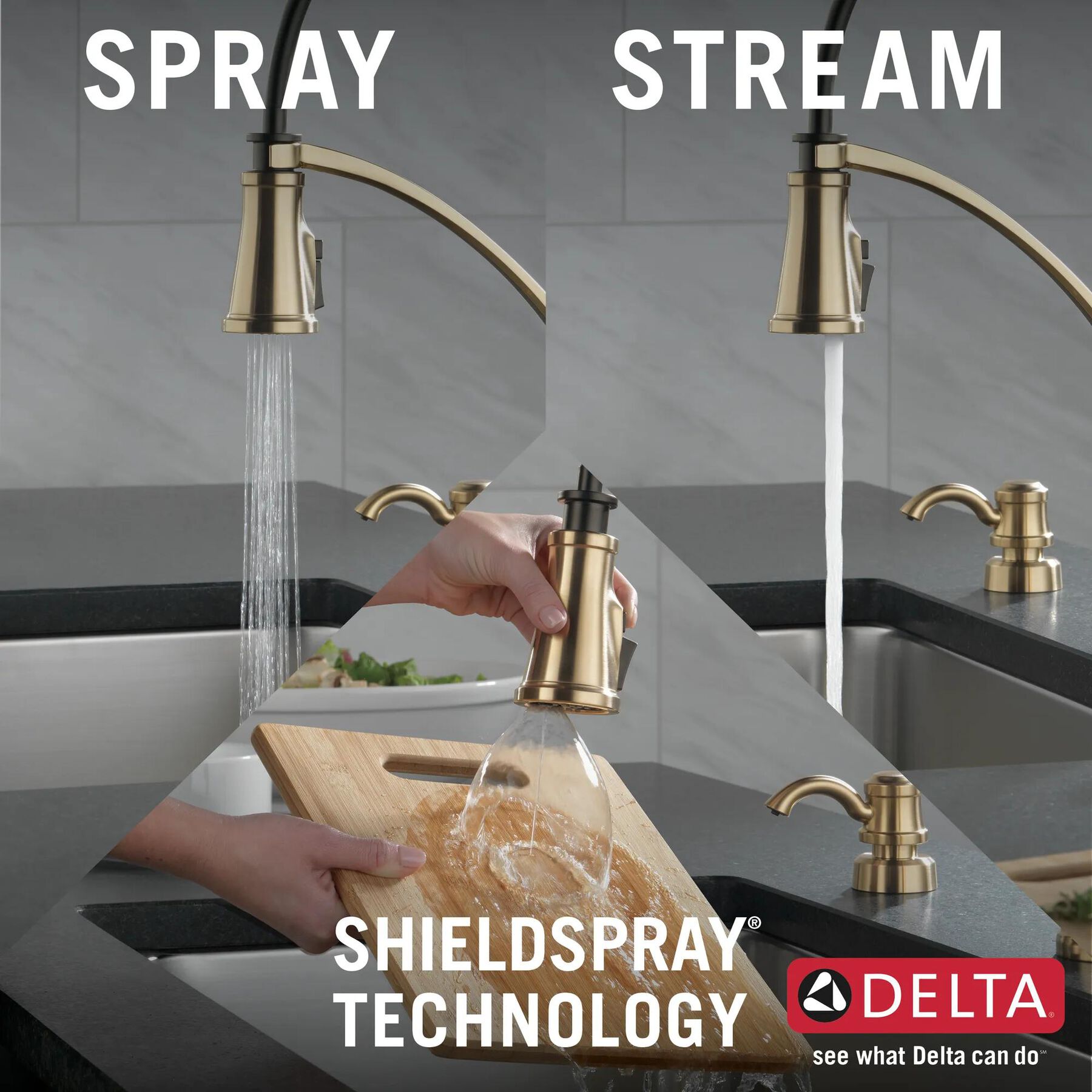 Single Handle Pull-Down Kitchen Faucet with ShieldSpray