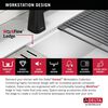 33&rdquo;&nbsp;Granite Composite&nbsp;Workstation Kitchen Sink&nbsp;Drop-In&nbsp;Top Mount Single Bowl with&nbsp;WorkFlow&trade; Ledge and Accessories