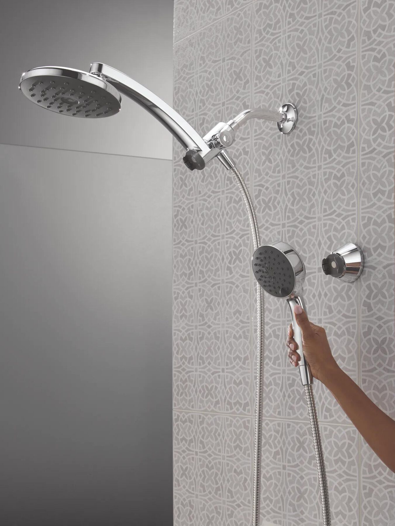 PivotPro&trade; 3-in-1 Combination Shower with TouchClean&reg; Spray Face