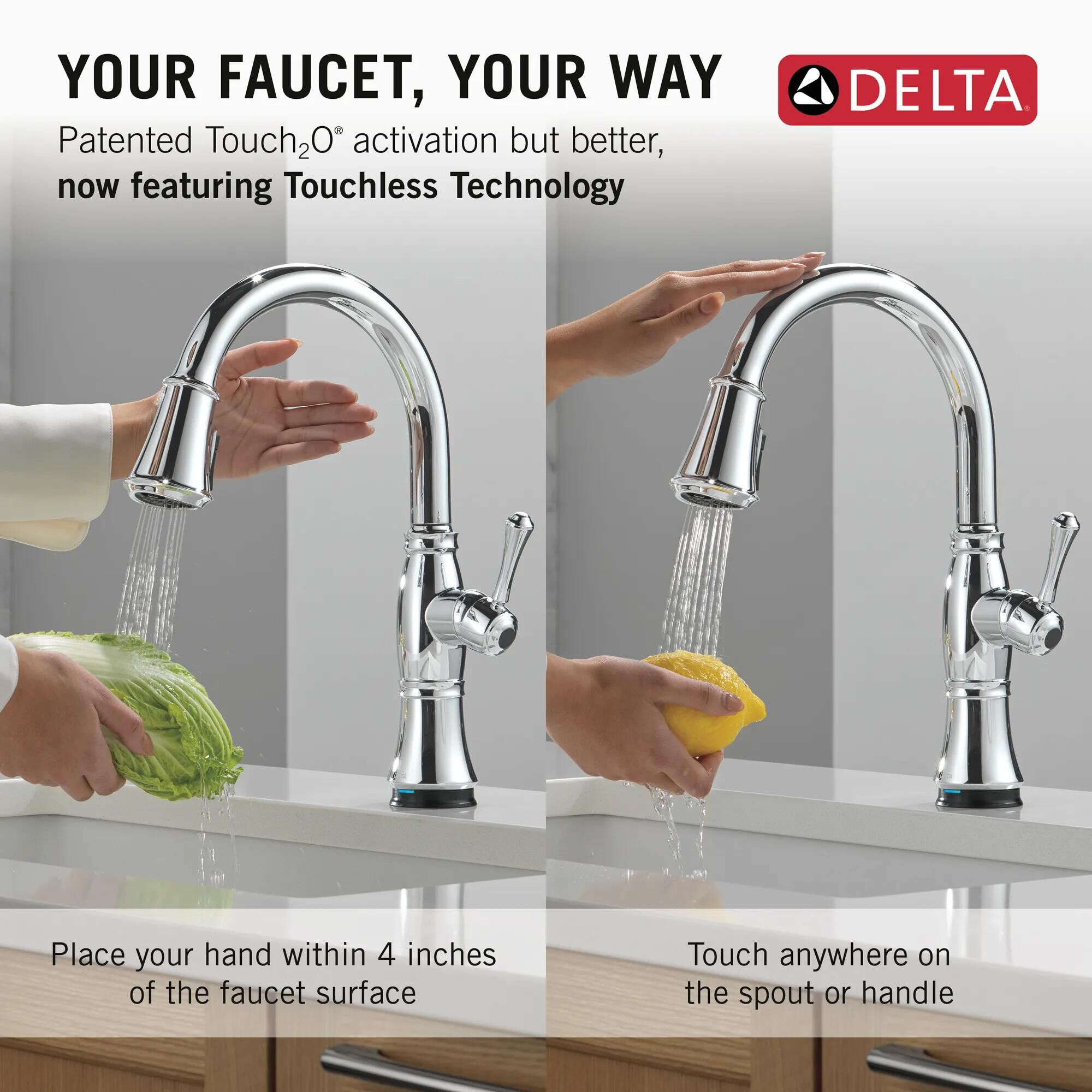 Touch2O® Technology Kitchen Faucet with Touchless Technology in