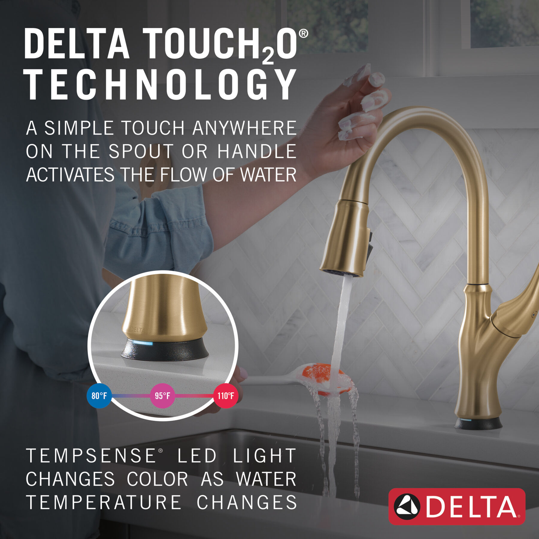 Touch<sub>2</sub>O&reg;  Pull-Down Kitchen Faucet (Recertified)