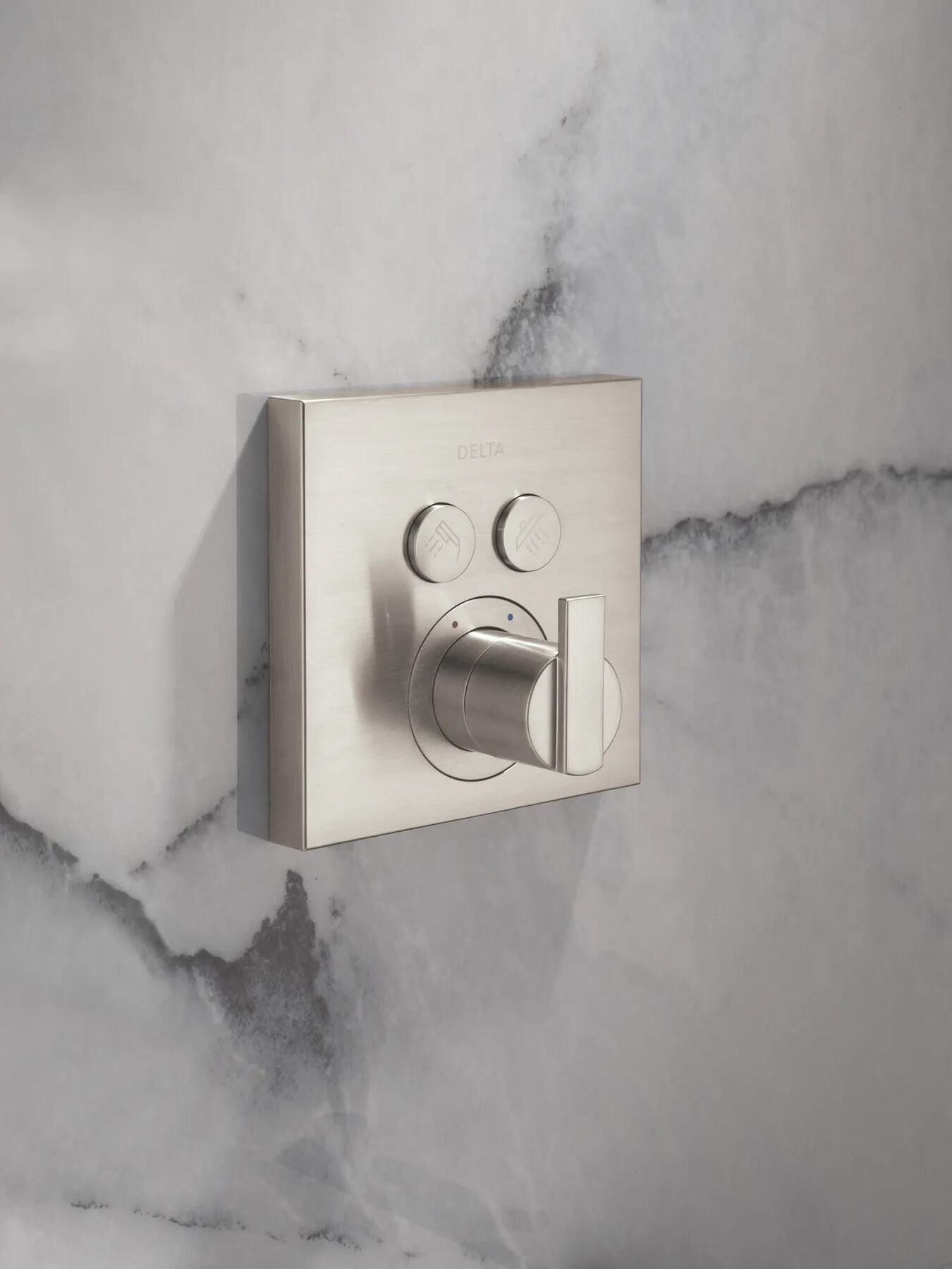 Angular Modern Push-Button Shower