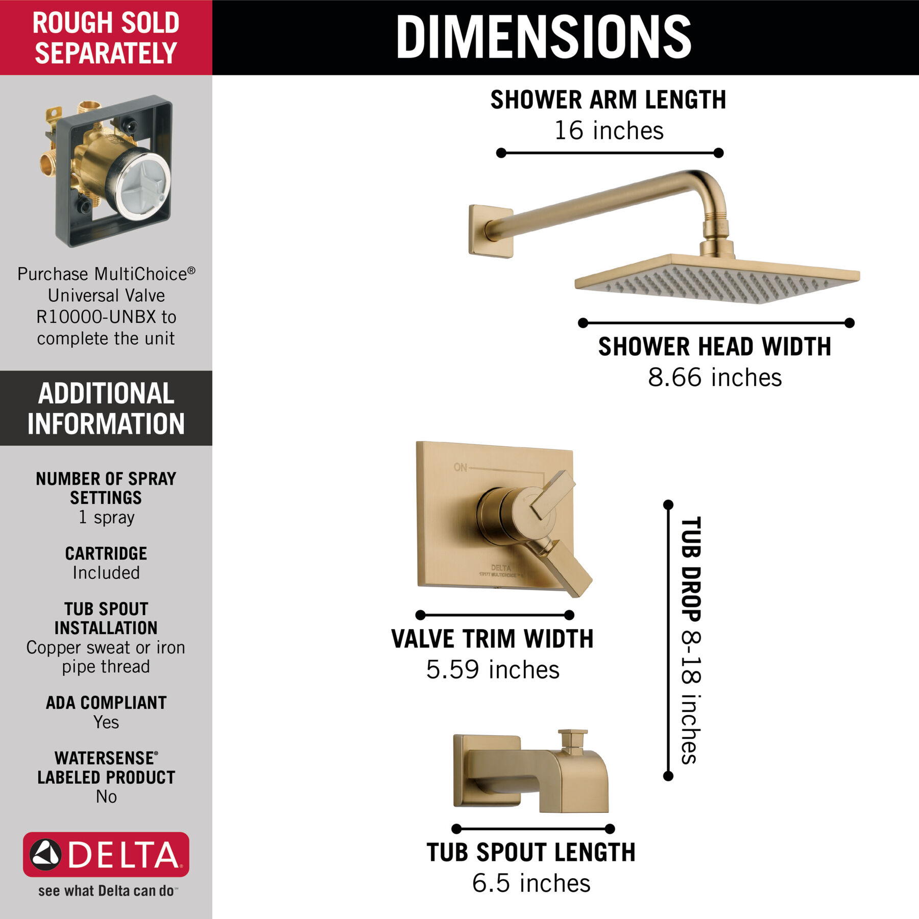 Tub/Shower Trim 17S (Recertified)