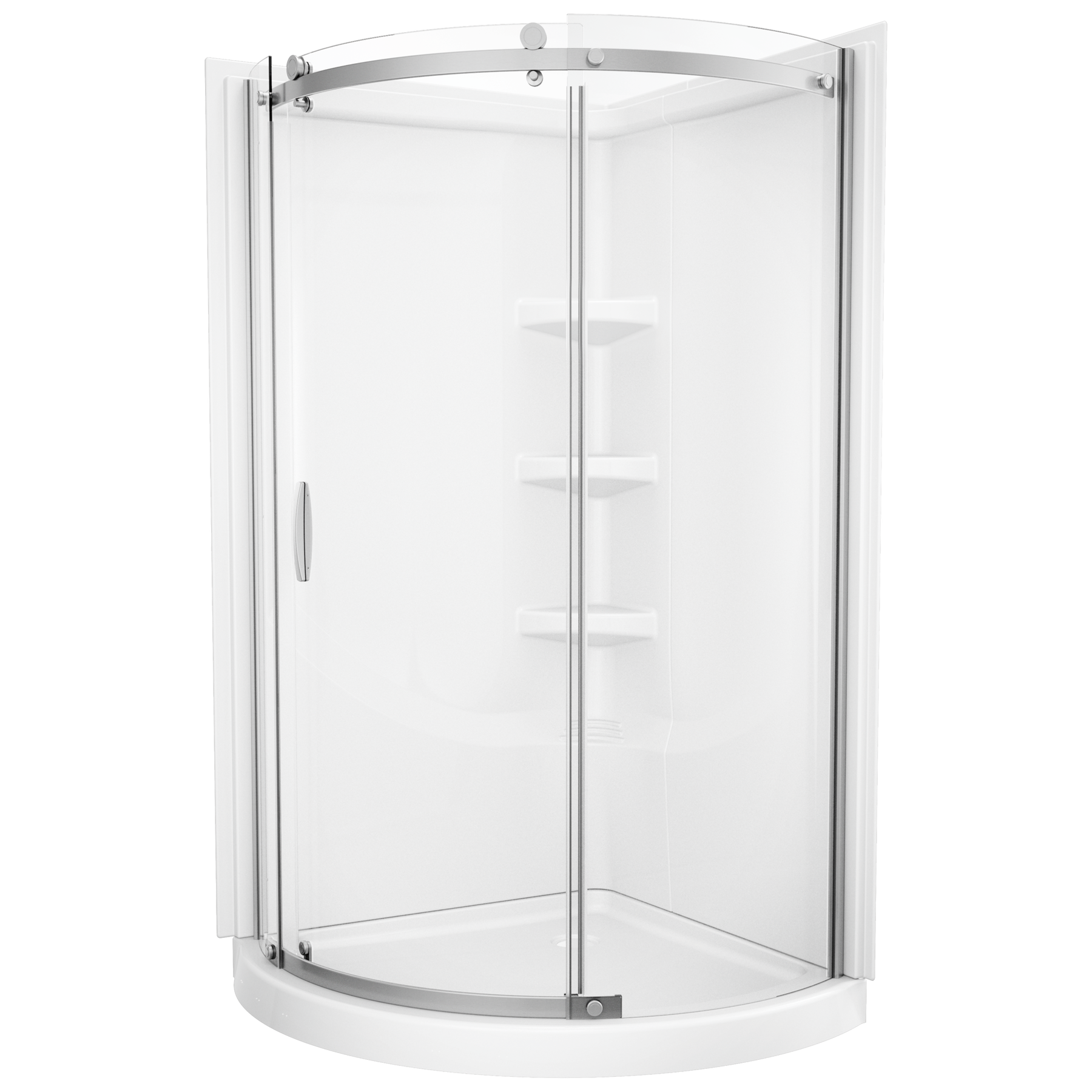Shower Base with Wall and Enclosure Bundle