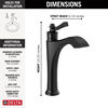 Single Handle Mid-Height Vessel Bathroom Faucet
