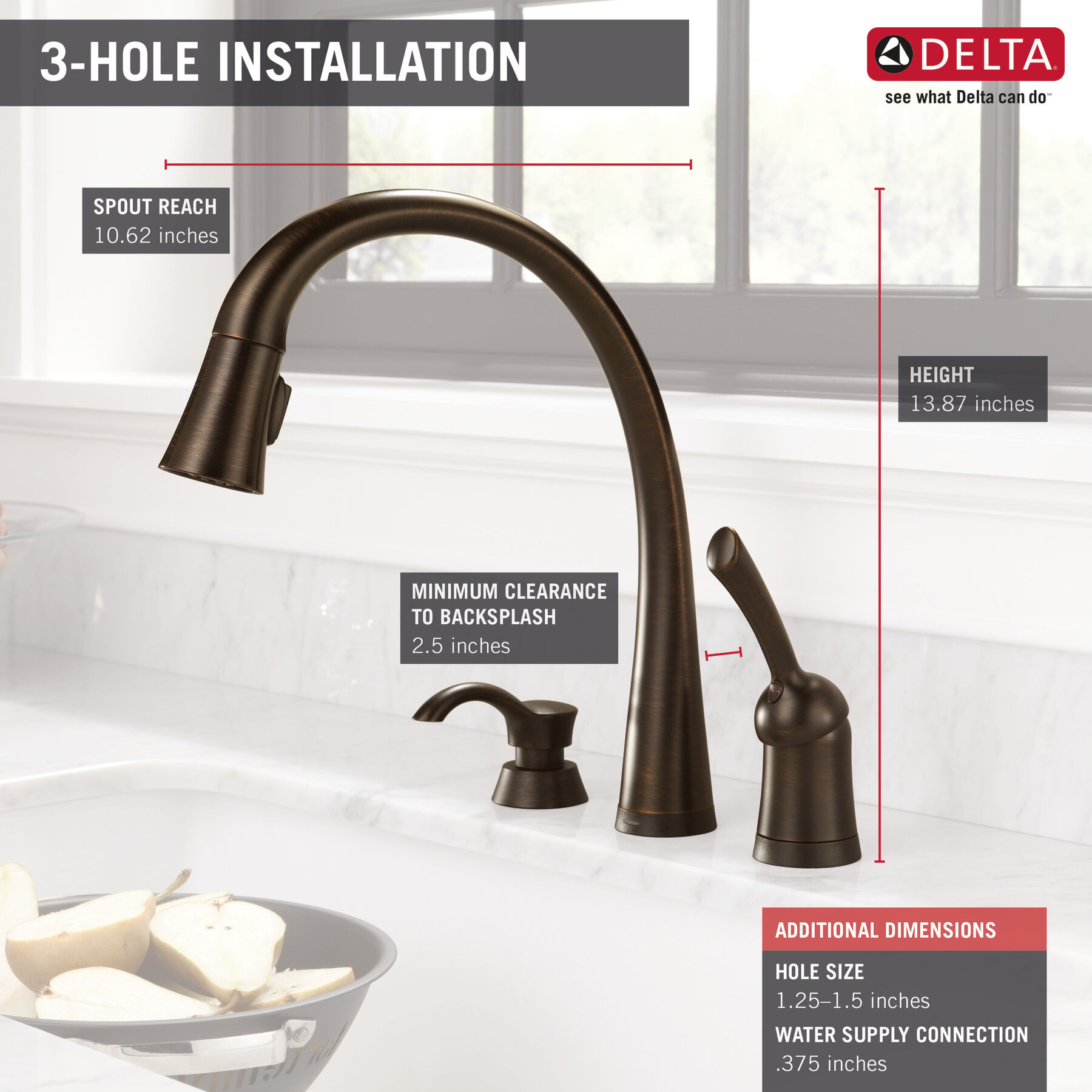 Single Handle Pull-Down Kitchen Faucet with Touch2O&reg; Technology and Soap Dispenser