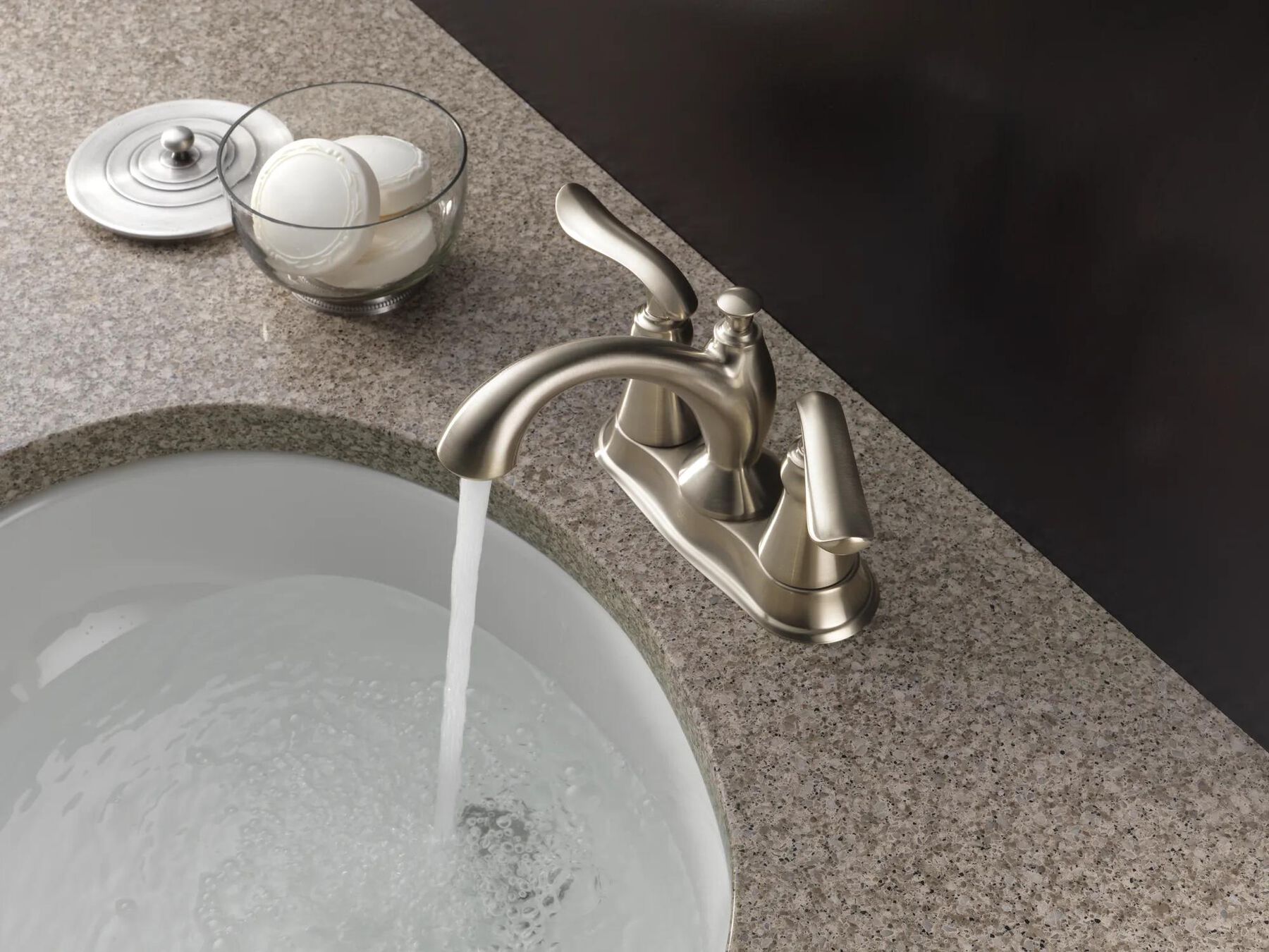 Two Handle Centerset Bathroom Faucet (Recertified)