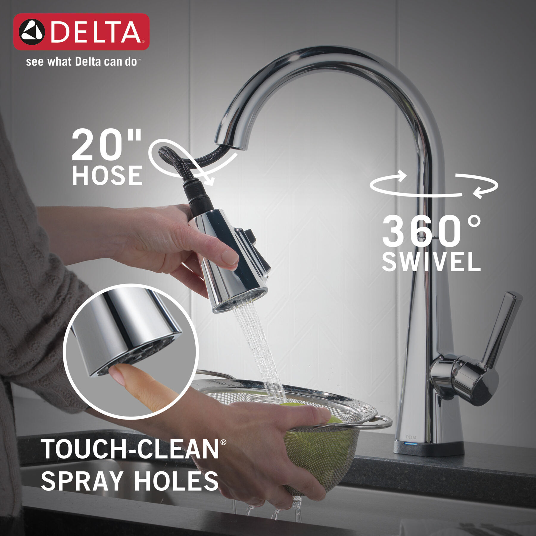 Single-Handle Pull-Down Kitchen Faucet with Touch<sub>2</sub>O&reg; Technology