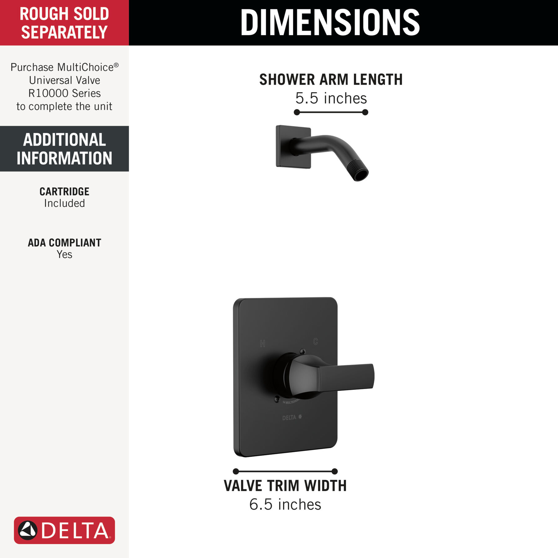 Monitor 14 Series Shower Trim - LHD (Recertified)