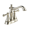 Two Handle Centerset Bathroom Faucet - Metal Pop-Up