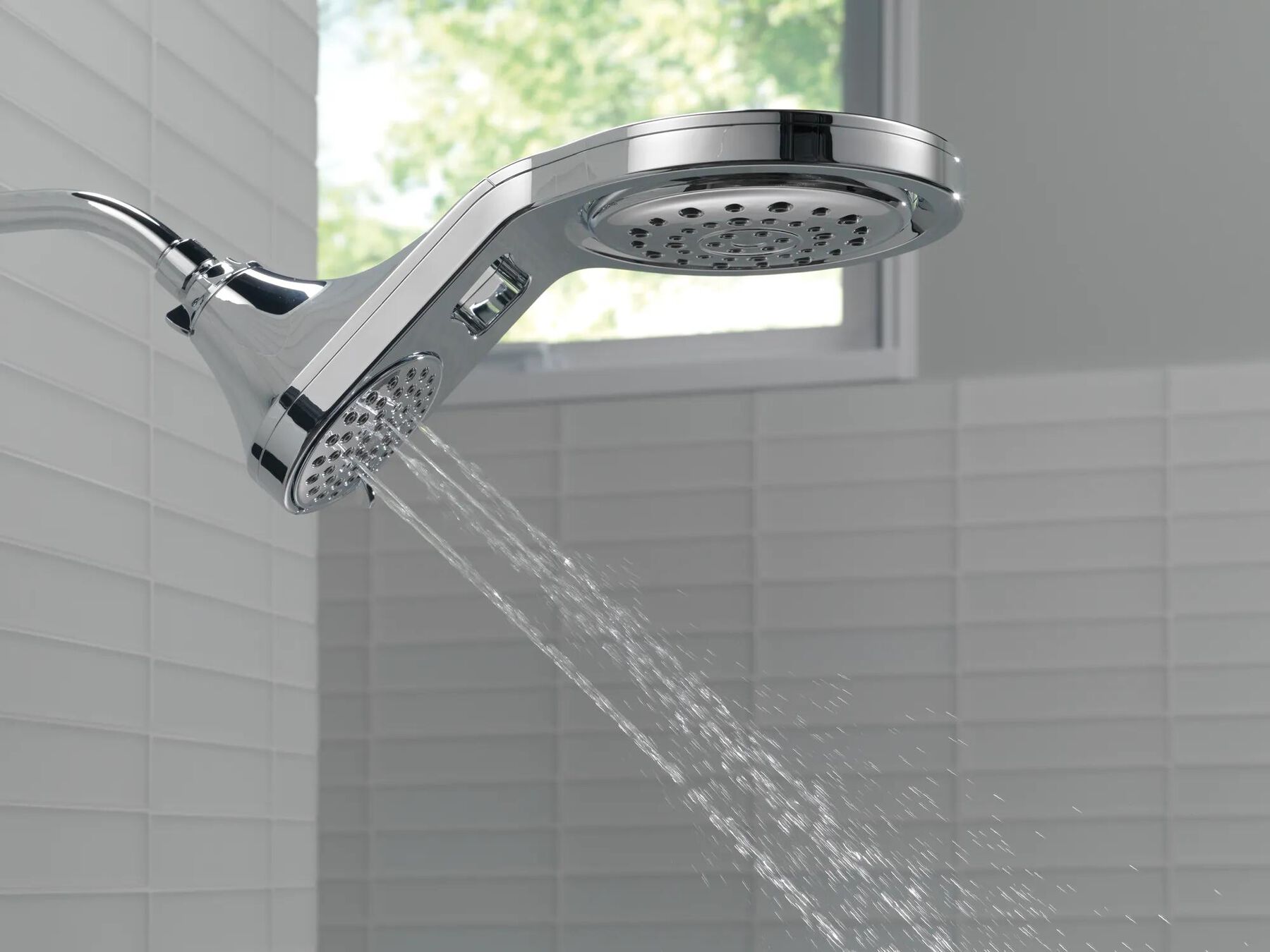 HydroRain&reg; 5-Setting Two-in-One Shower Head