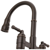 Two Handle Pull-Down Bridge Kitchen Faucet