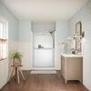 48x34 Alcove Shower Base with Tile Wall Bundle - Center Drain