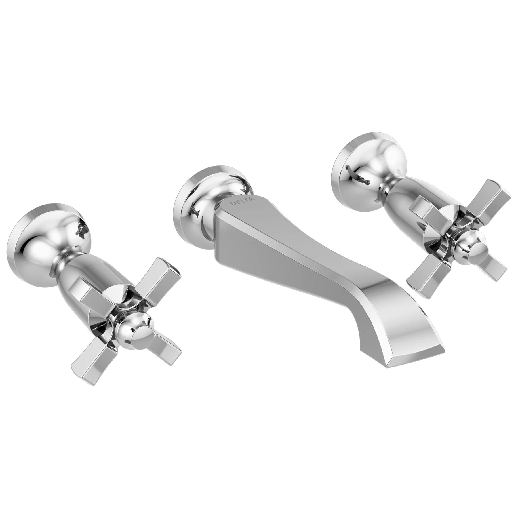 Two Handle Wall Mount Bathroom Faucet Trim Only