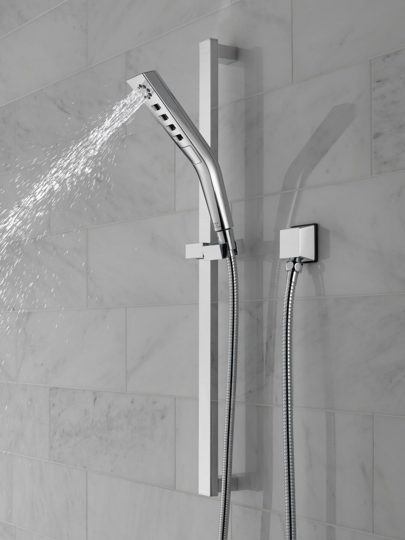 H<sub>2</sub>Okinetic&reg; 3-Setting Slide Bar Hand Shower