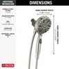 6-Setting SureDock&reg; Magnetic Hand Shower