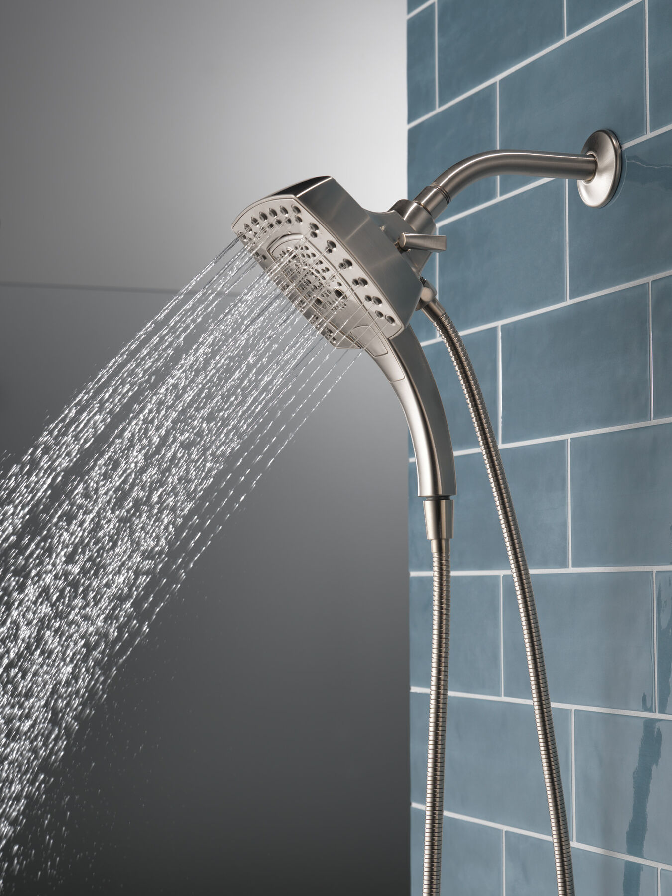 H<sub>2</sub>Okinetic&reg; In2ition&reg; 5-Setting Two-in-One Shower