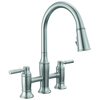 Two Handle Pull-Down Bridge Kitchen Faucet (Recertified)