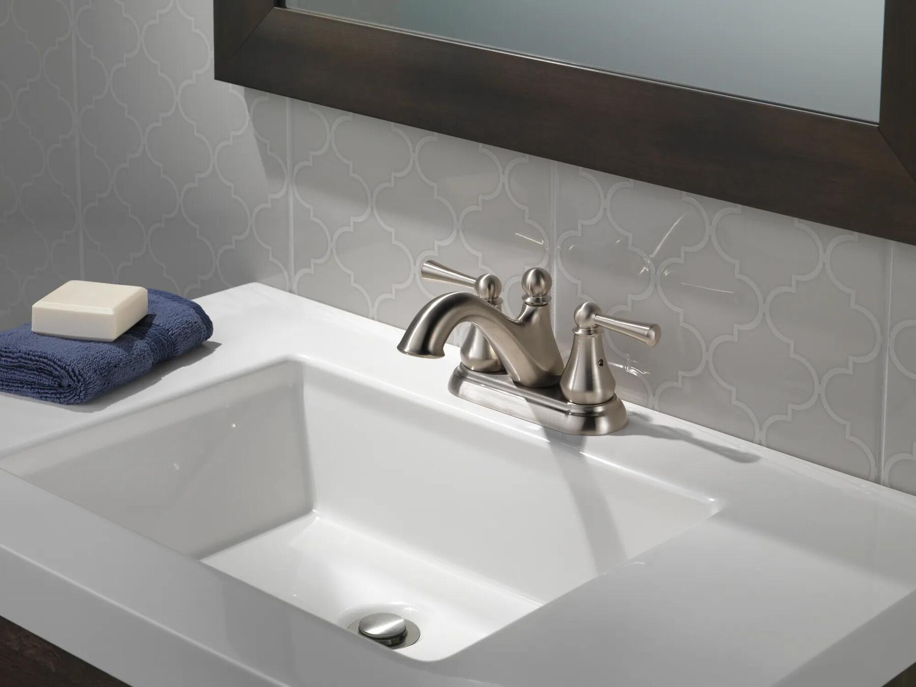Two Handle Centerset Bathroom Faucet
