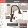 Single Handle Pull-Down Kitchen Faucet with Soap Dispenser and ShieldSpray