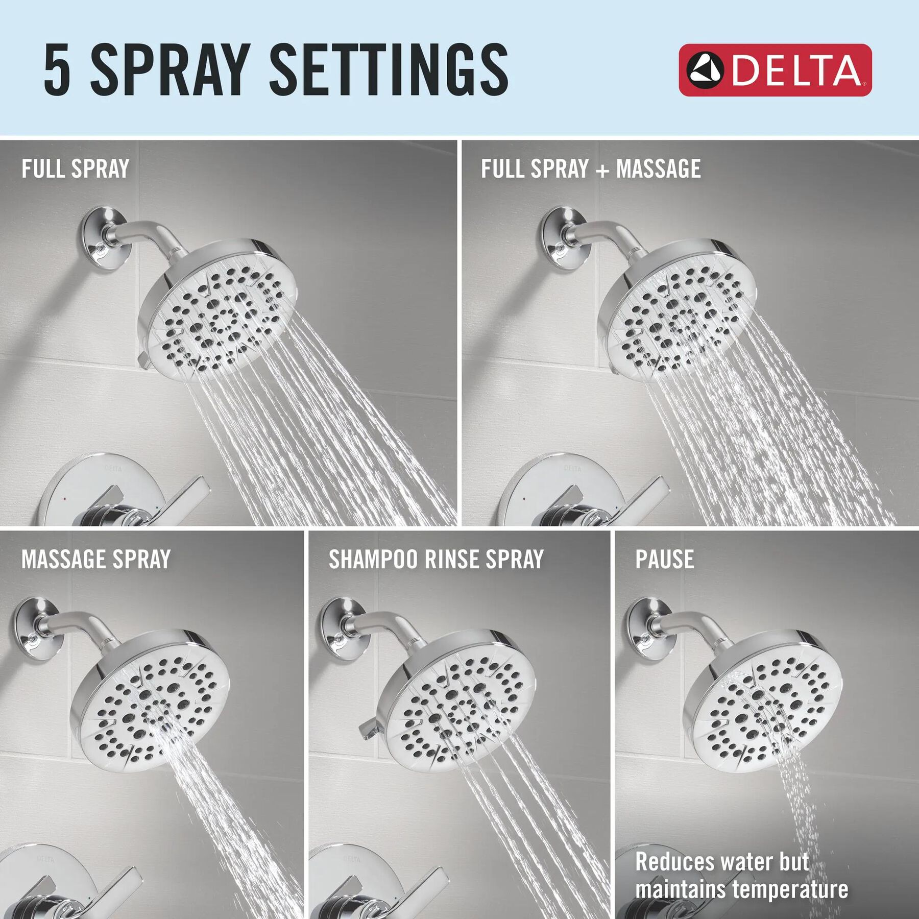 Widespread Lavatory Faucet with 14 Series Tub Shower Trim and Bathroom Accessories Bundle