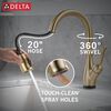 Touch2O with Touchless and VoiceIQ&reg; Technology Single Handle Pull-Down Kitchen Faucet with Soap Dispenser