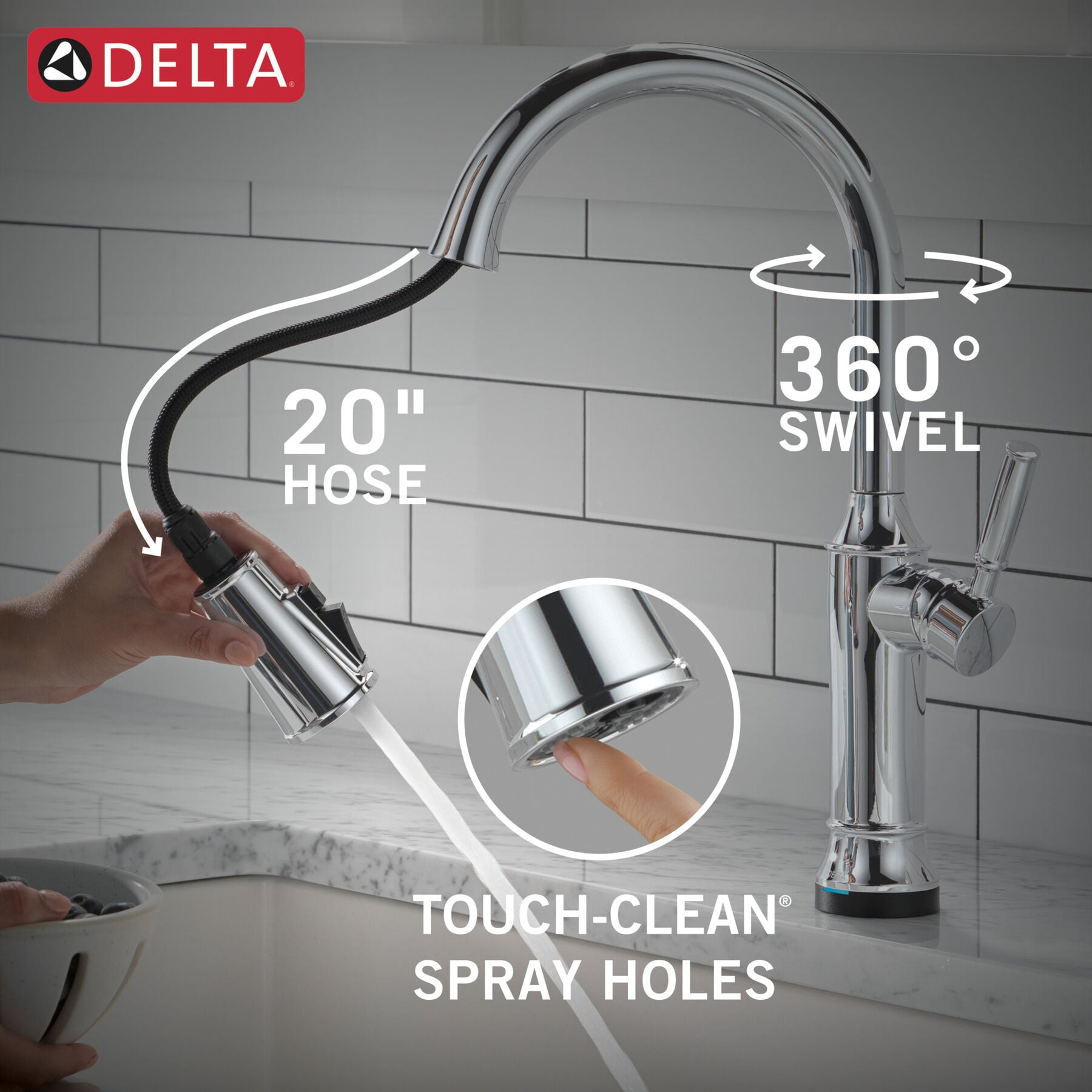 Pull-Down Kitchen Single Handle with Soap Dispenser Bundle