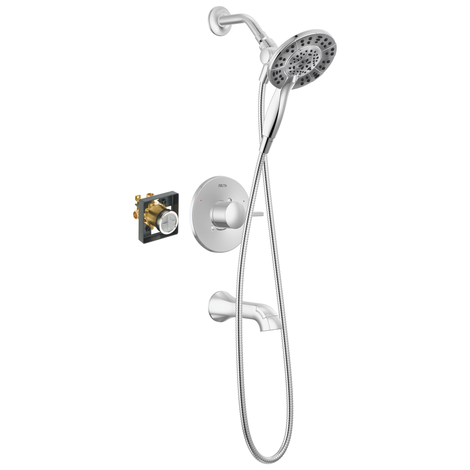 Tub Shower Trim with Universal Rough Bundle