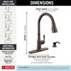 Single Handle Pull-Down Kitchen Faucet with Soap Dispenser and ShieldSpray Technology