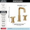 Two Handle Widespread Bathroom Faucet