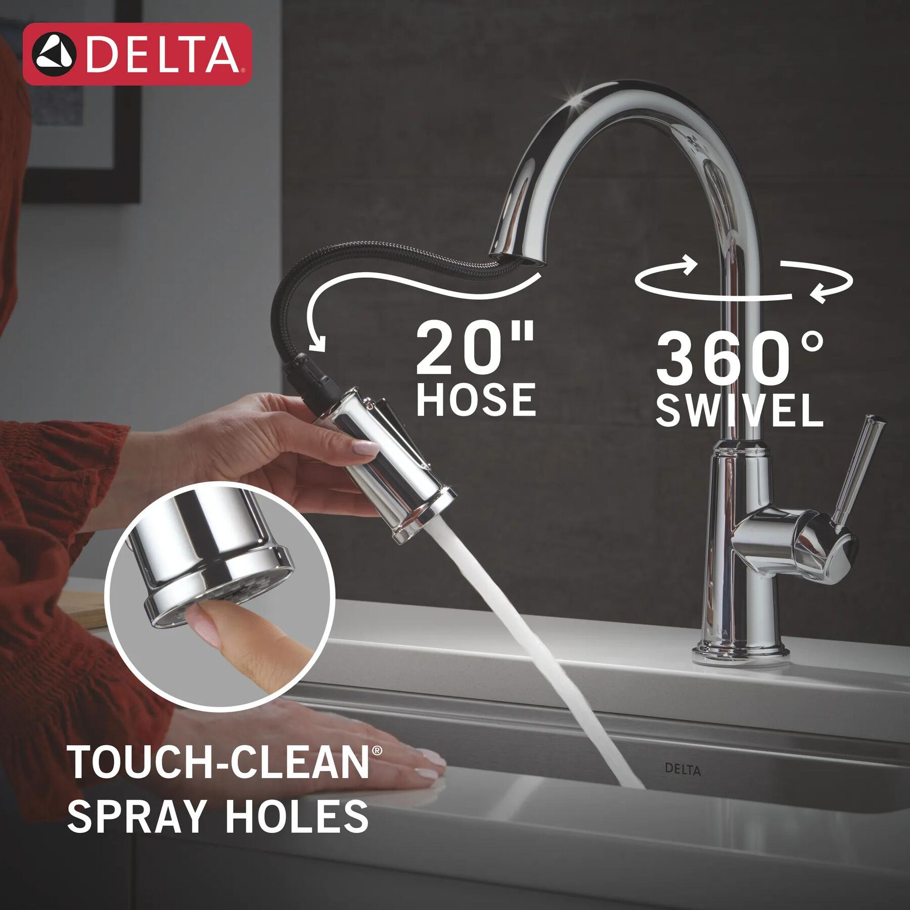 Single Handle Pull-Down Kitchen Faucet