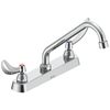 Two Handle 8 In Cast Deck-Mount Faucet