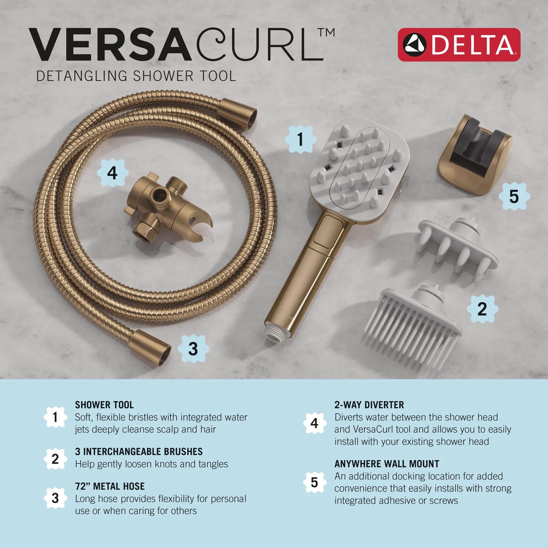 Detangling Shower Tool