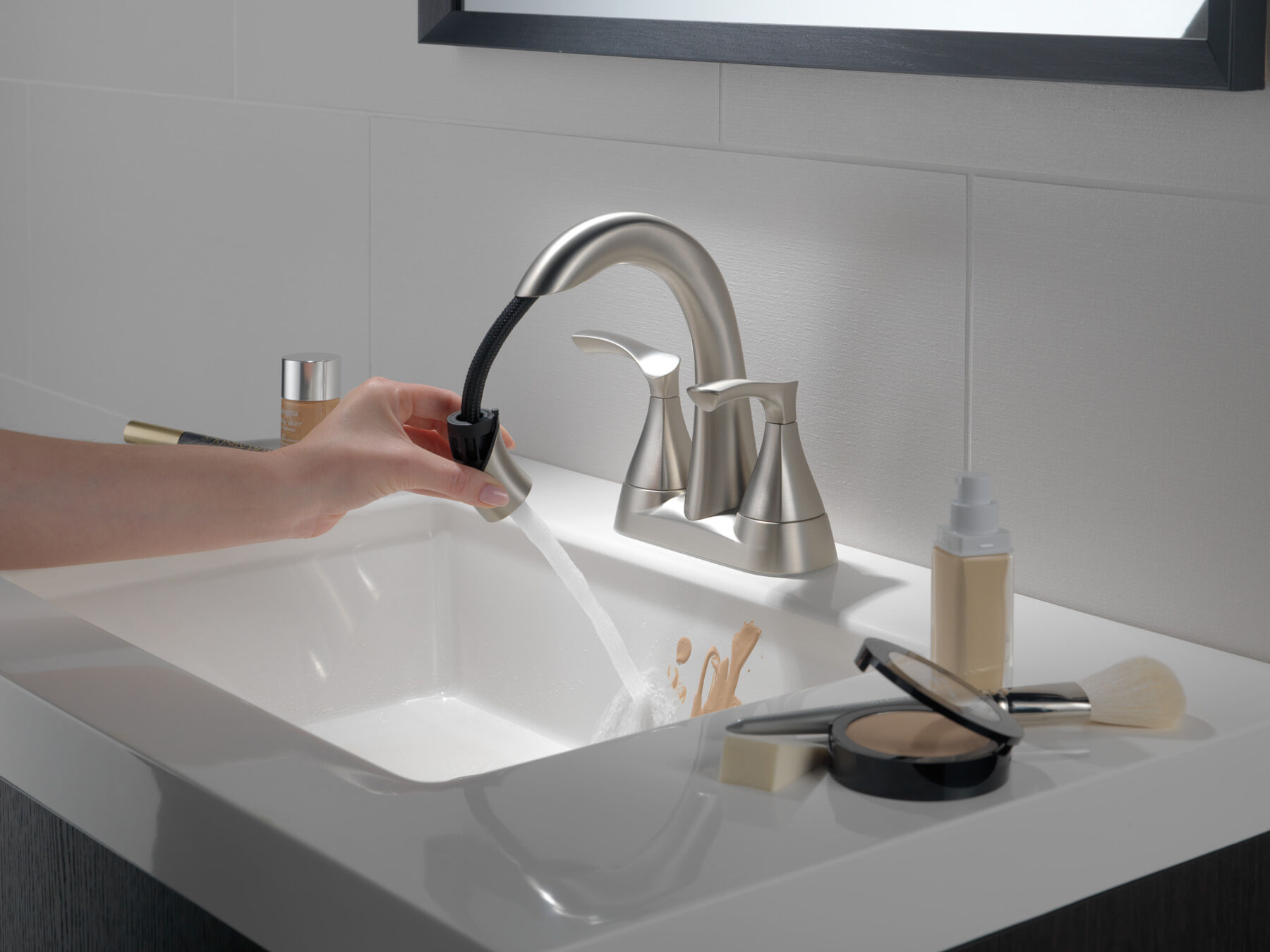 Centerset Bathroom Faucet Pull-Down (Recertified)