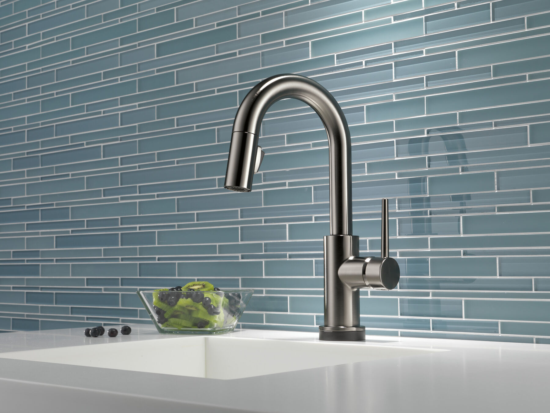 Single Handle Pull-Down Bar/Prep Faucet with Touch