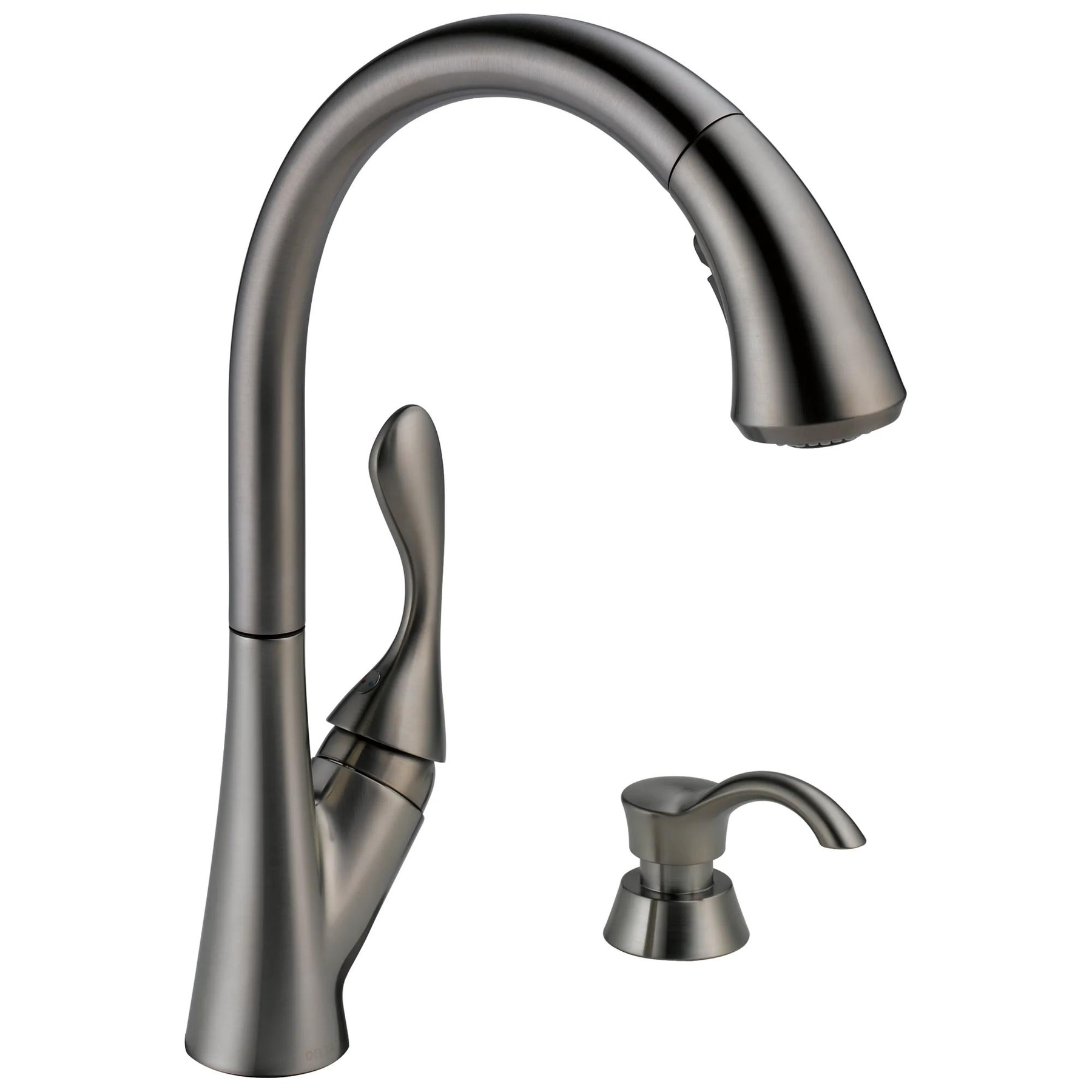 Single Handle Pull-Down Kitchen Faucet with Soap Dispenser and ShieldSpray&reg; Technology (Recertified)