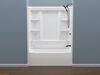 60x30 Alcove Bathtub, Wall Set and Trim Bundle - Right Drain
