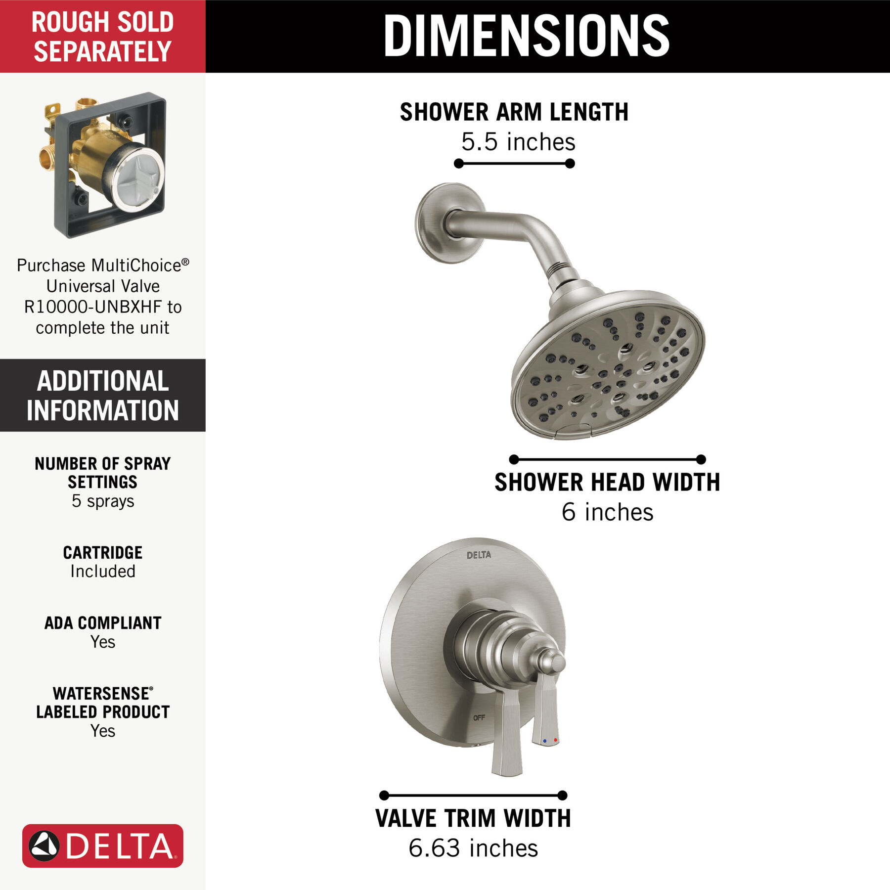 Monitor 17 Series Shower Trim