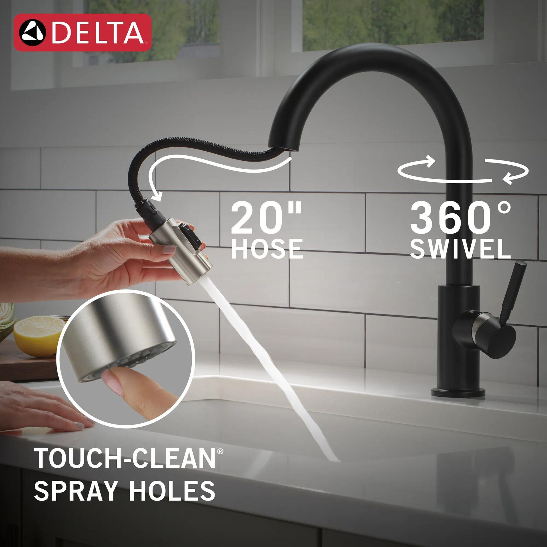 Single Handle Pull-Down Kitchen Faucet&nbsp;