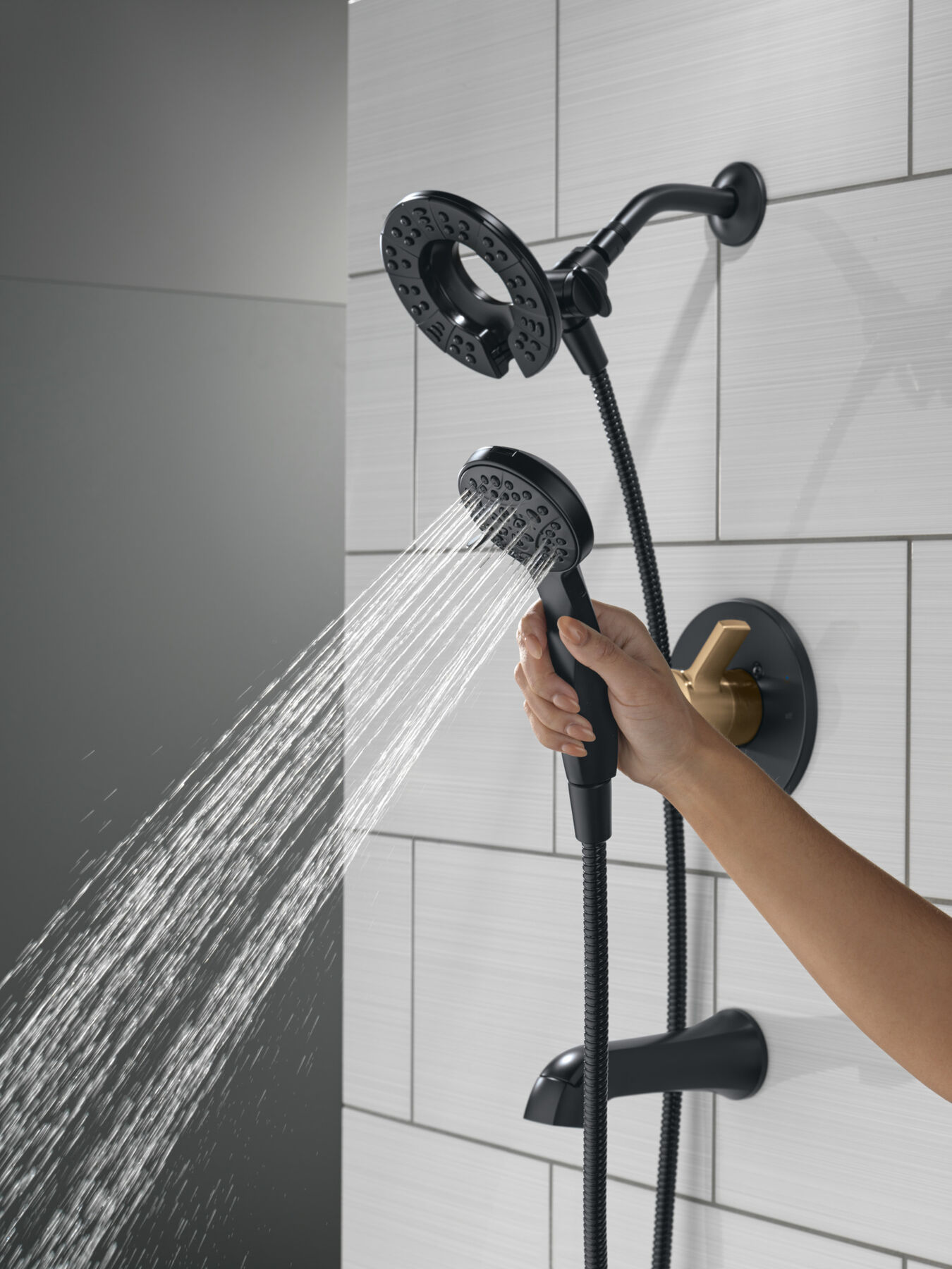 Tub Shower Trim with Universal Rough Bundle