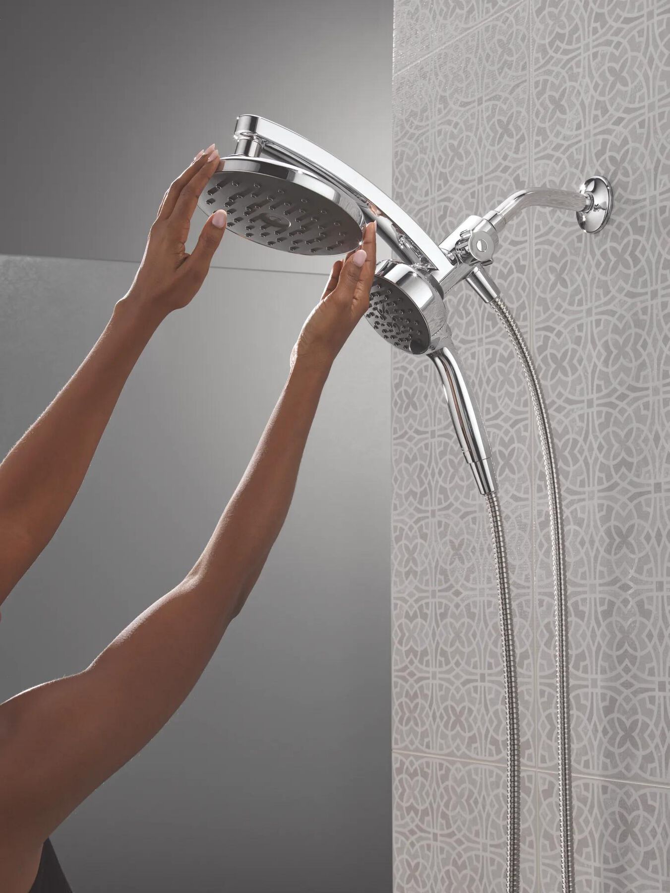 PivotPro&trade; 3-in-1 Combination Shower with TouchClean&reg; Spray Face