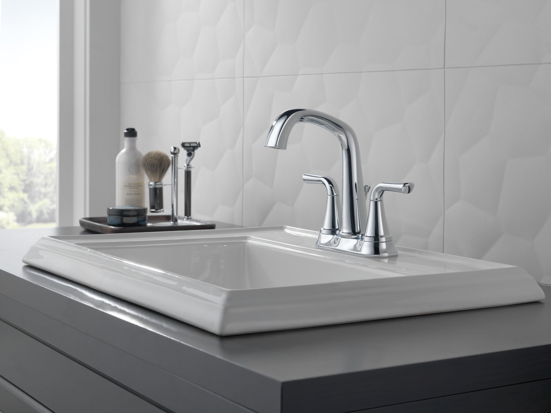 Two Handle Centerset Bathroom Faucet