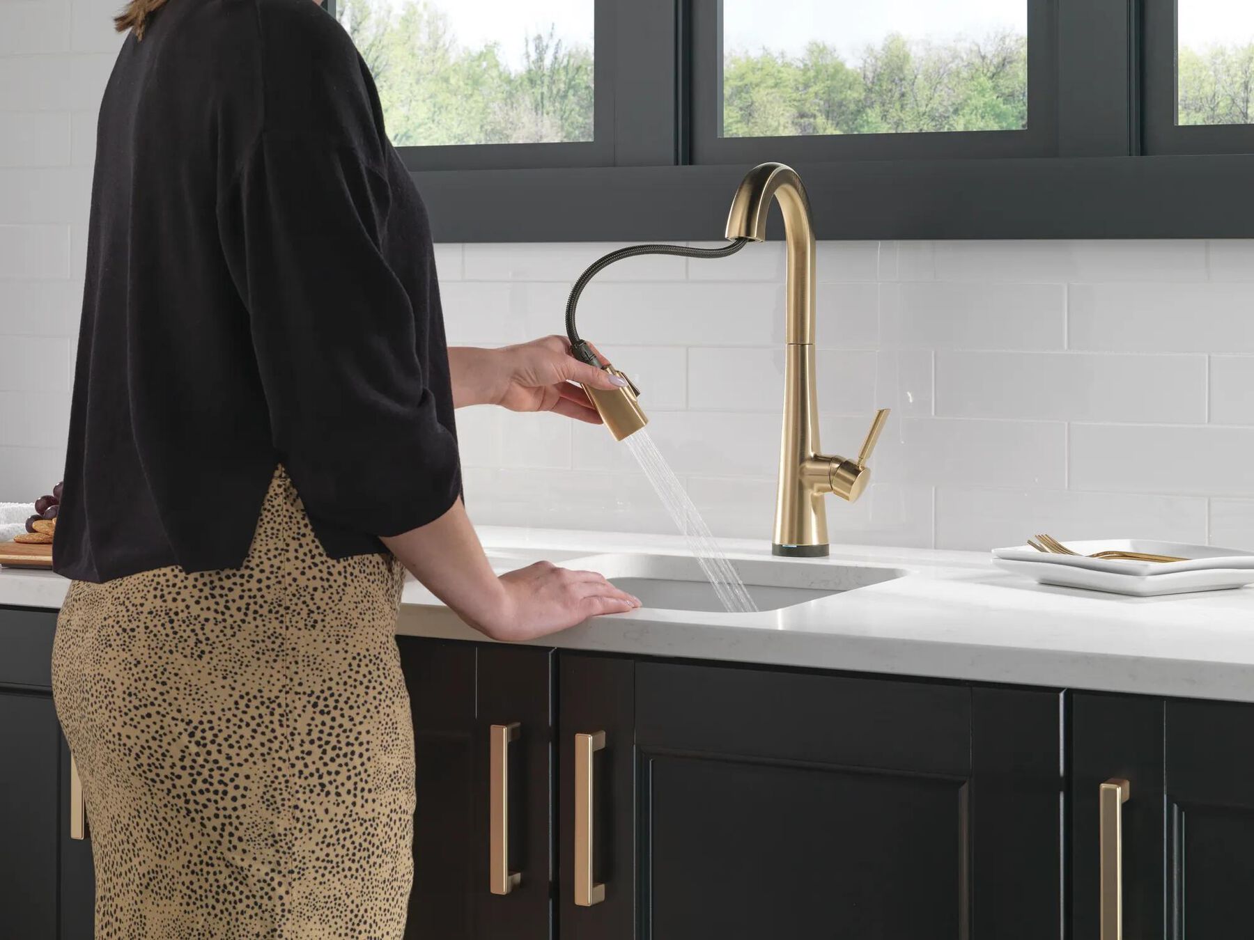 Single Handle Pull-Down Bar/Prep Faucet with Touch<sub>2</sub>O&reg; Technology
