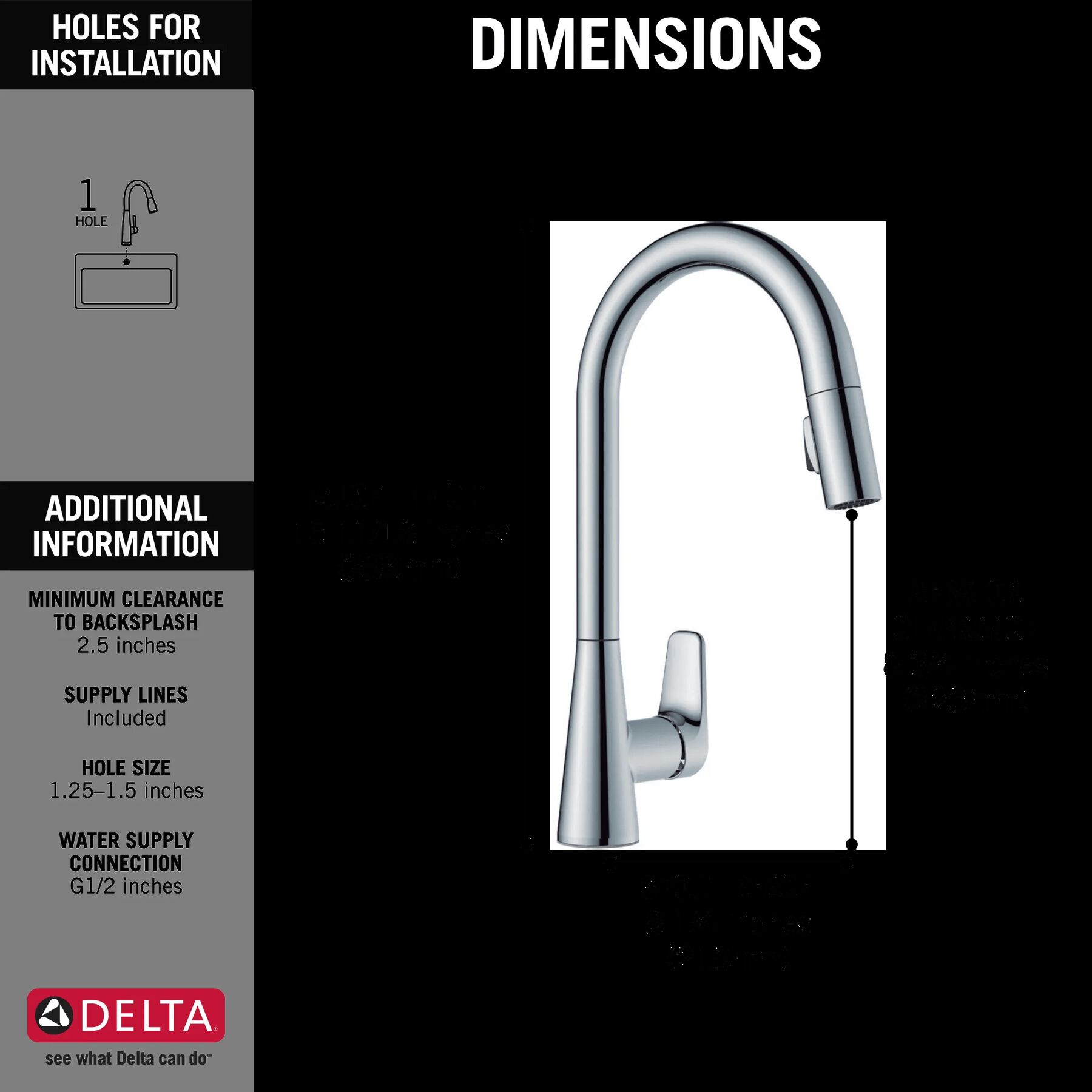 Single Handle Pull-Down Kitchen Faucet
